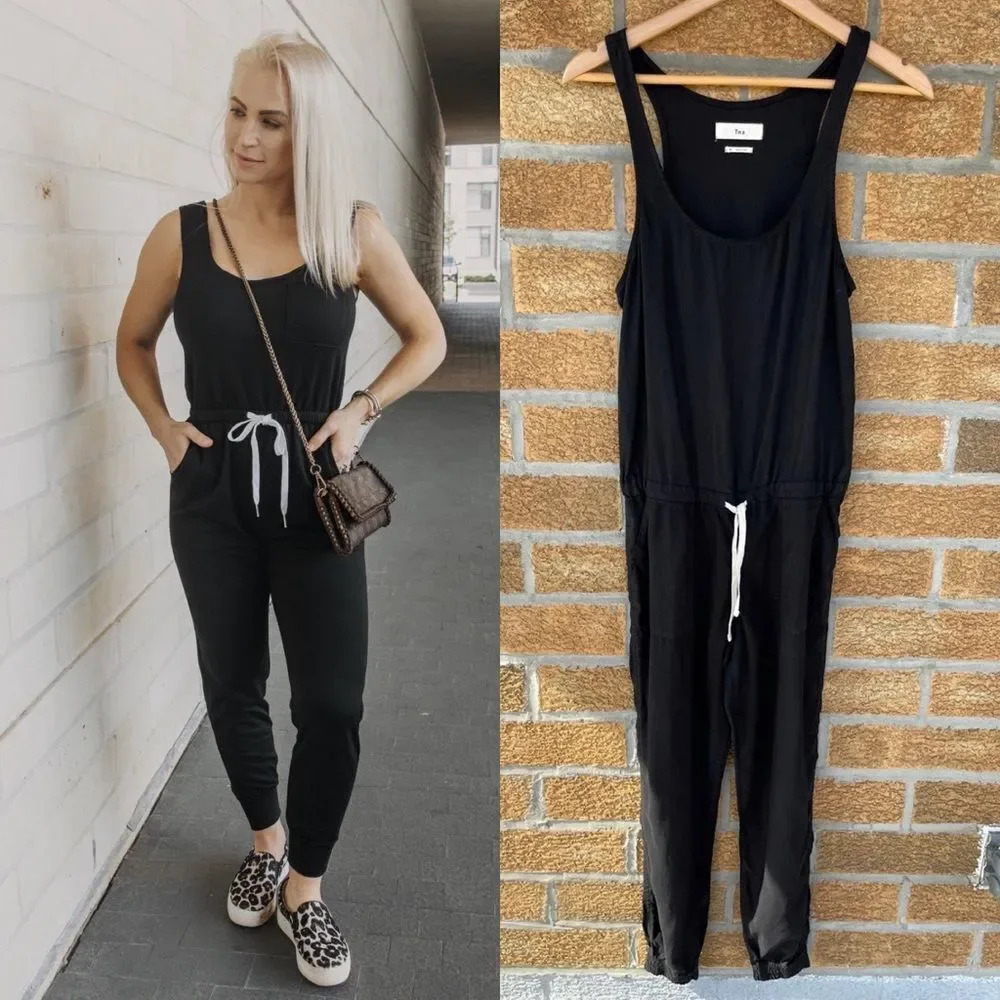 Aritzia TNA Pentameter Jumpsuit Black XS